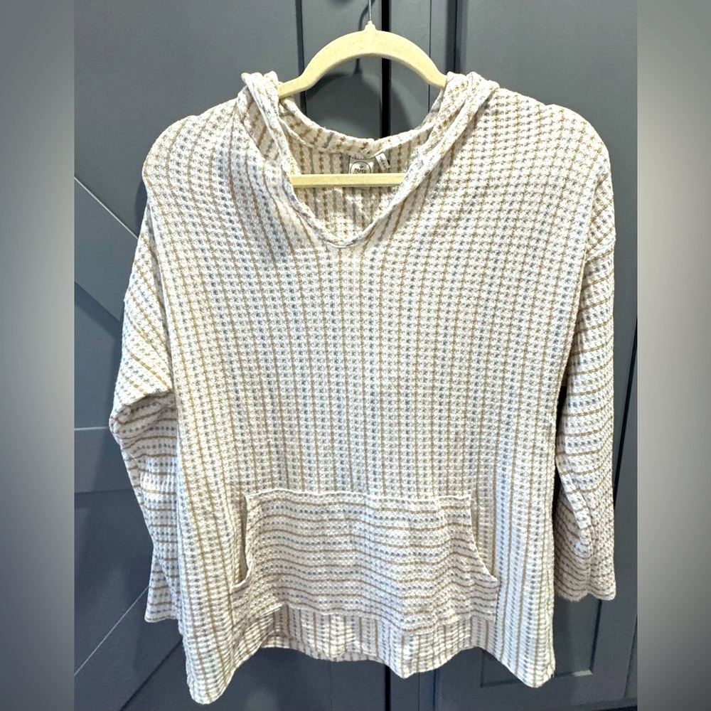 Paper Crane light weight waffle knit hoodie